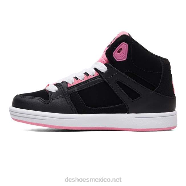 DC Shoes zapatos de caña alta Pure para niños VGJFD4541 negro/rosa