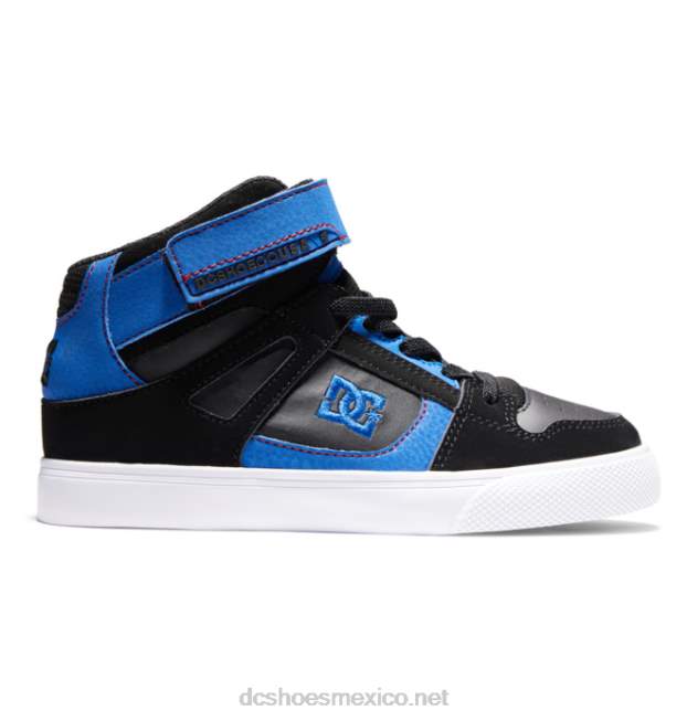 DC Shoes zapatos de caña alta con cordones elásticos puros para niños VGJFD4513 negro/azul/rojo