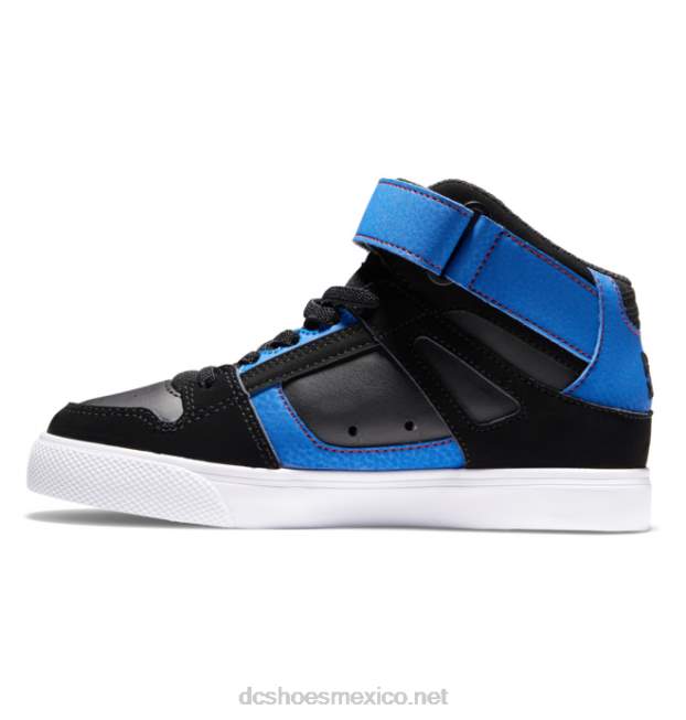 DC Shoes zapatos de caña alta con cordones elásticos puros para niños VGJFD4513 negro/azul/rojo