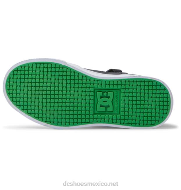 DC Shoes zapatos de caña alta con cordones elásticos puros para niños VGJFD4526 negro/salpicadura