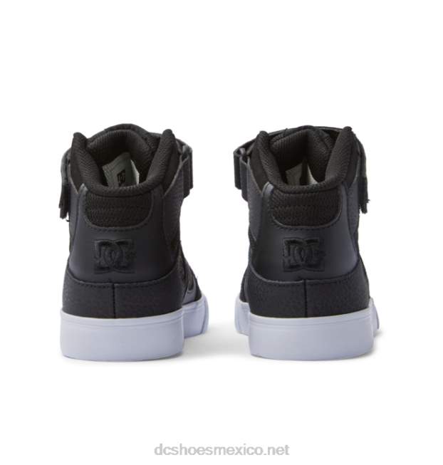 DC Shoes zapatos de caña alta con cordones elásticos puros para niños VGJFD4526 negro/salpicadura