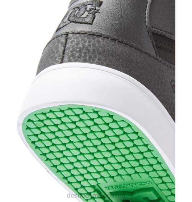 DC Shoes zapatos de caña alta con cordones elásticos puros para niños VGJFD4526 negro/salpicadura