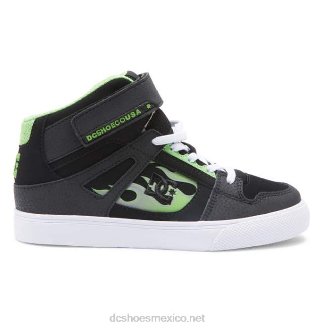 DC Shoes zapatos de caña alta con cordones elásticos puros para niños VGJFD4566 Gris oscuro