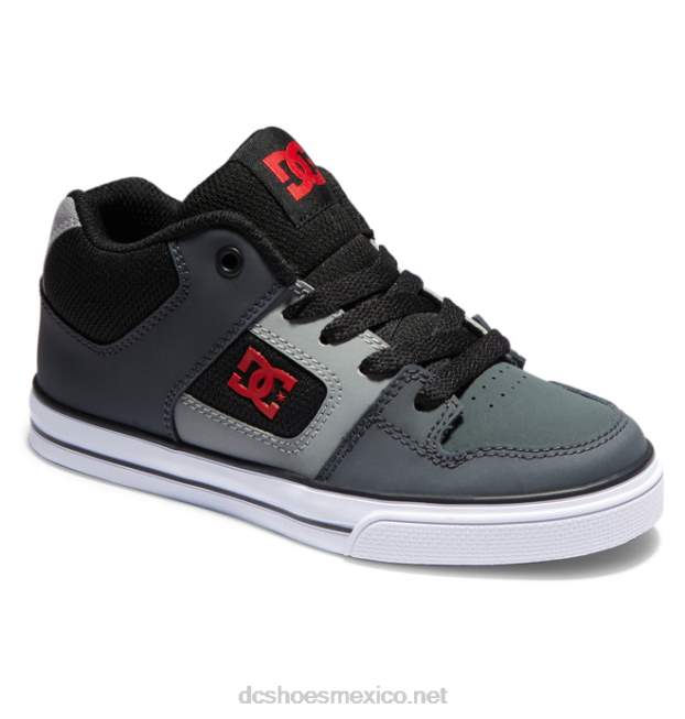 DC Shoes zapatos de caña media pure mid para niños VGJFD4549 negro/gris/blanco