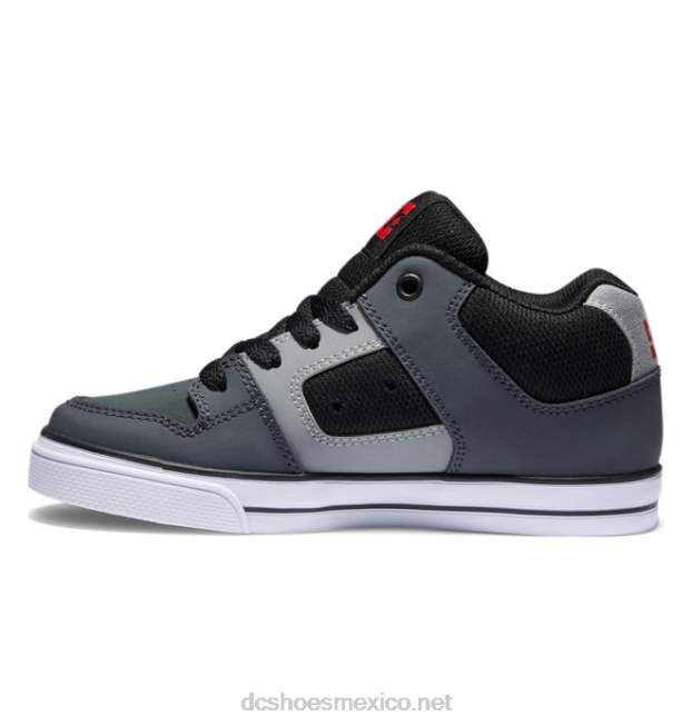 DC Shoes zapatos de caña media pure mid para niños VGJFD4549 negro/gris/blanco