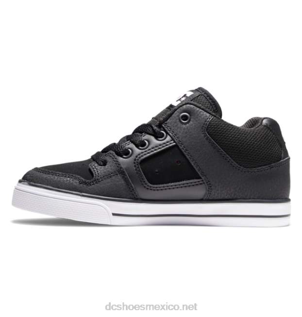 DC Shoes zapatos de caña media pure mid para niños VGJFD4556 blanco negro