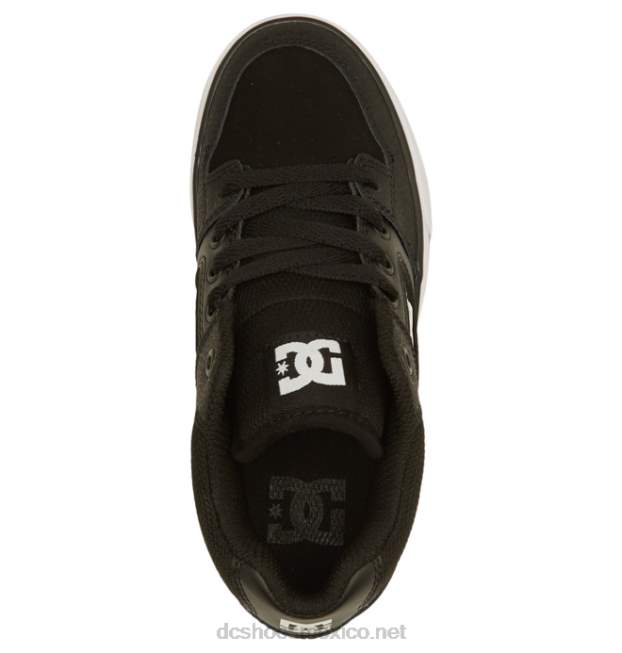 DC Shoes zapatos de caña media pure mid para niños VGJFD4556 blanco negro