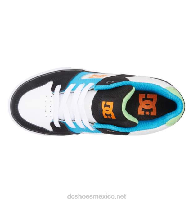 DC Shoes zapatos de caña media pure mid para niños VGJFD4571 negro/blanco/azul