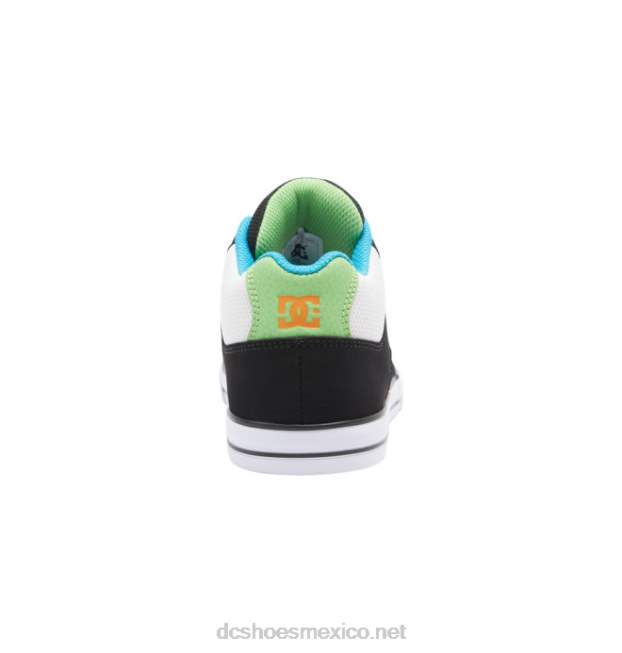 DC Shoes zapatos de caña media pure mid para niños VGJFD4571 negro/blanco/azul