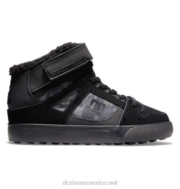 DC Shoes zapatos de invierno puros para niños VGJFD4527 camuflaje negro