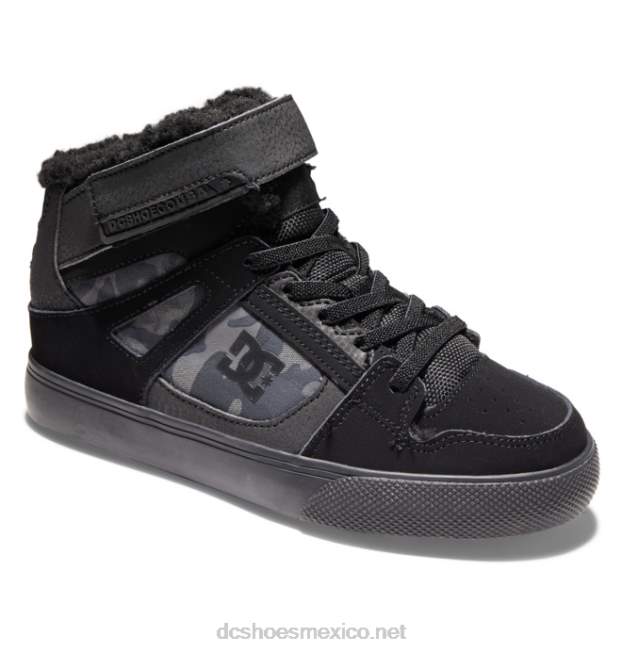 DC Shoes zapatos de invierno puros para niños VGJFD4527 camuflaje negro