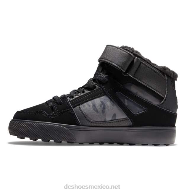 DC Shoes zapatos de invierno puros para niños VGJFD4527 camuflaje negro