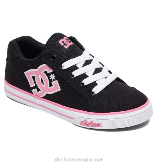 DC Shoes zapatos de lona chelsea para niños VGJFD4506 negro/rosa