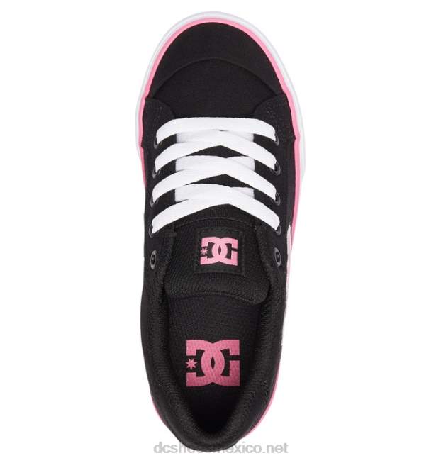 DC Shoes zapatos de lona chelsea para niños VGJFD4506 negro/rosa
